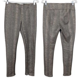 by ANTHROPOLOGIE Snake‎ Print pull on zipper ankle Legging brown Greige pants 27